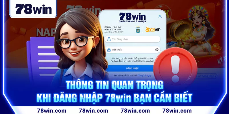 Thông tin quan trọng khi đăng nhập 78win bạn cần biết